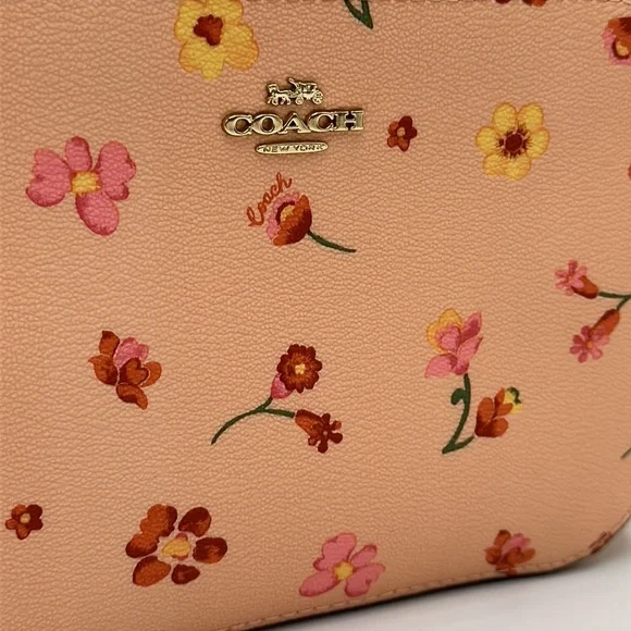 Coach Mini Camera Bag With Mystical Floral Print in Faded Blush Multi (C8699) - Picture 6 of 13